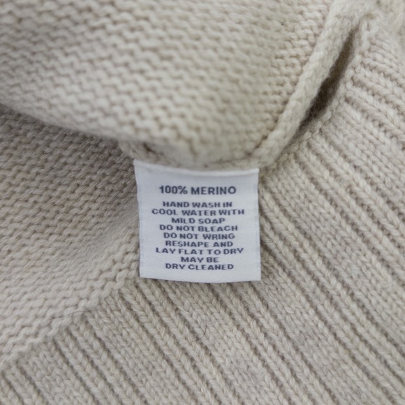 Alashan Merino Wool Cable Knit Fringe Sweater Cream Size Small - Picture 6 of 13